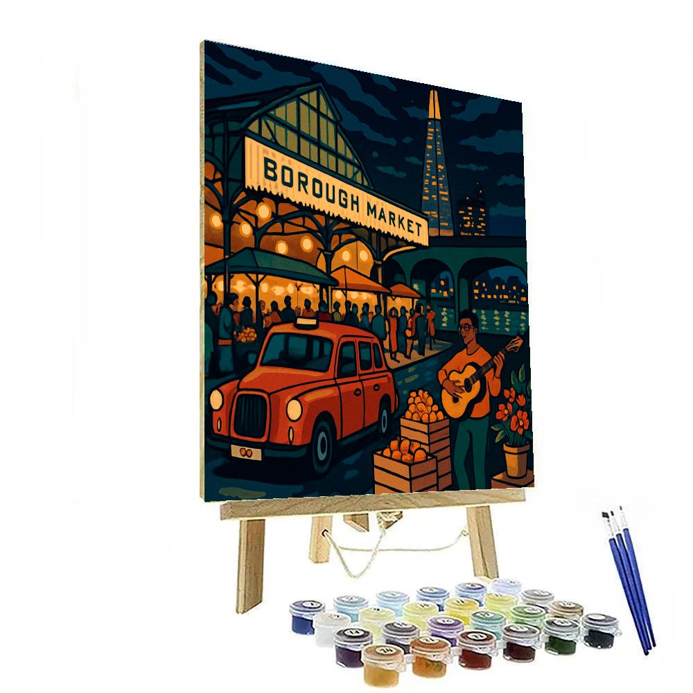 Night Market Mosaic In London Numbered painting kits