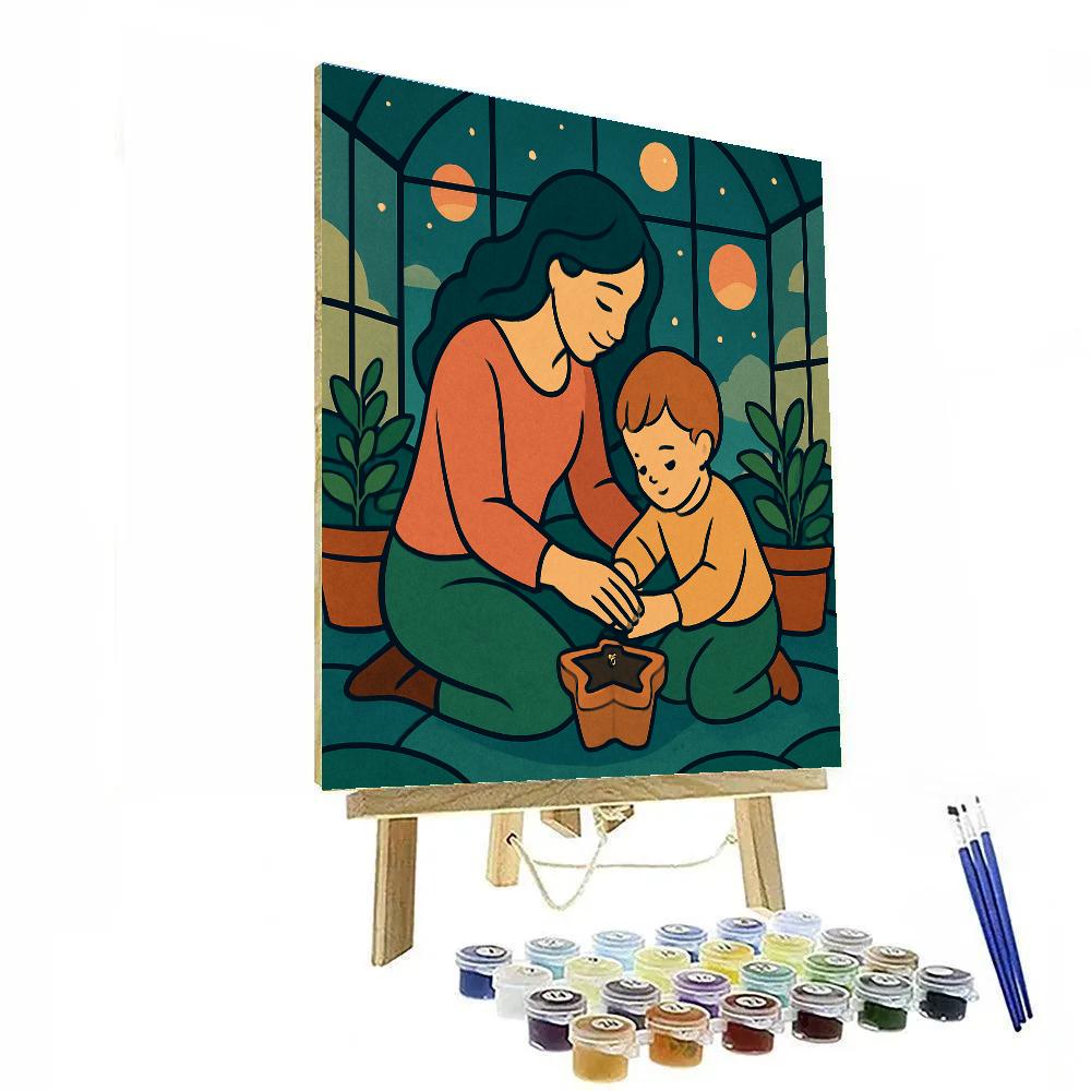 Garden Orbit Mother Embrace Paint by numbers art