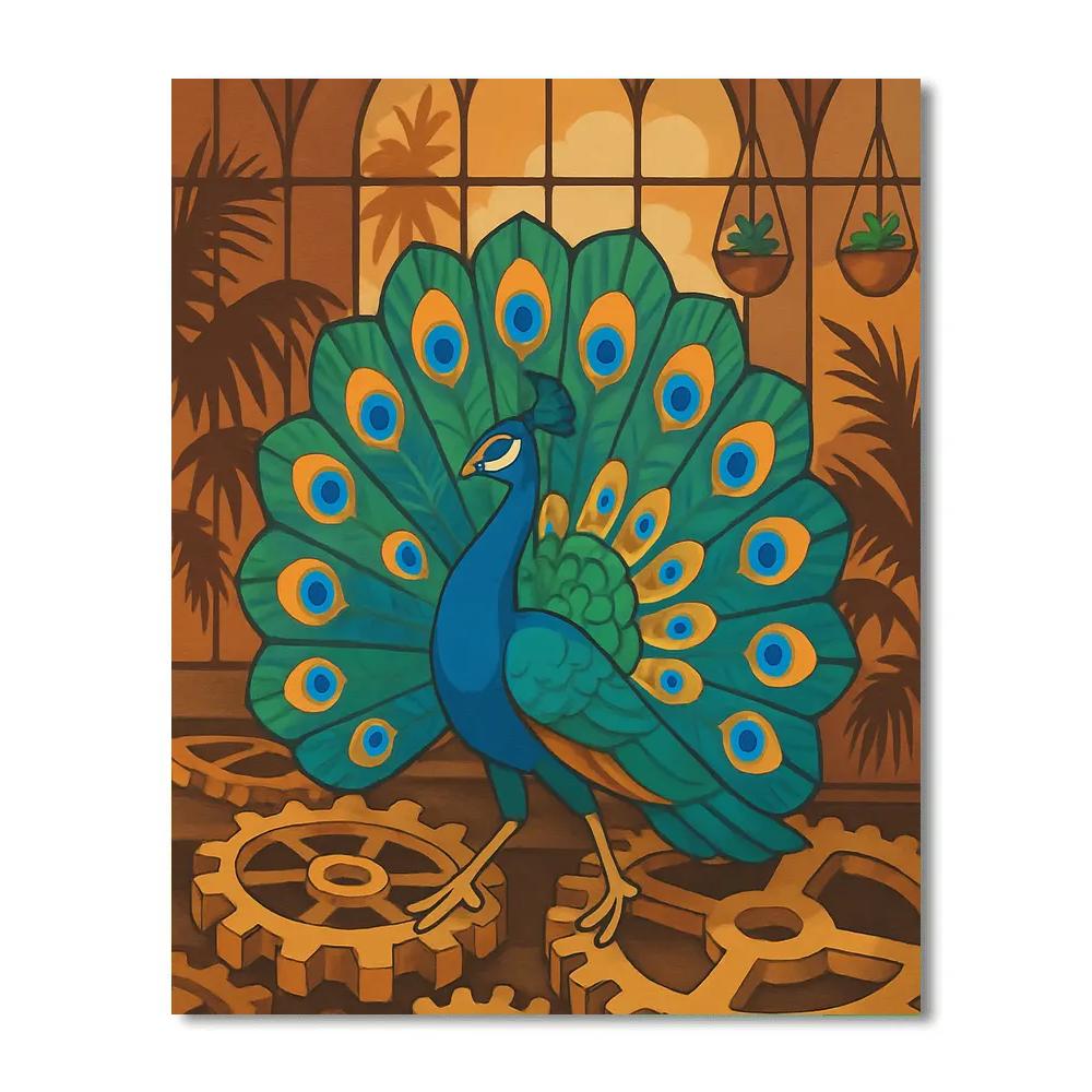 Clockwork Conservatory Peacock Paint by numbers art