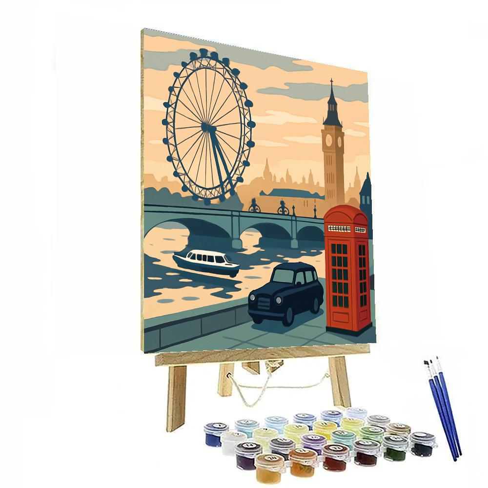 Skyline Over The Thames London Crafted Painting by numbers kit