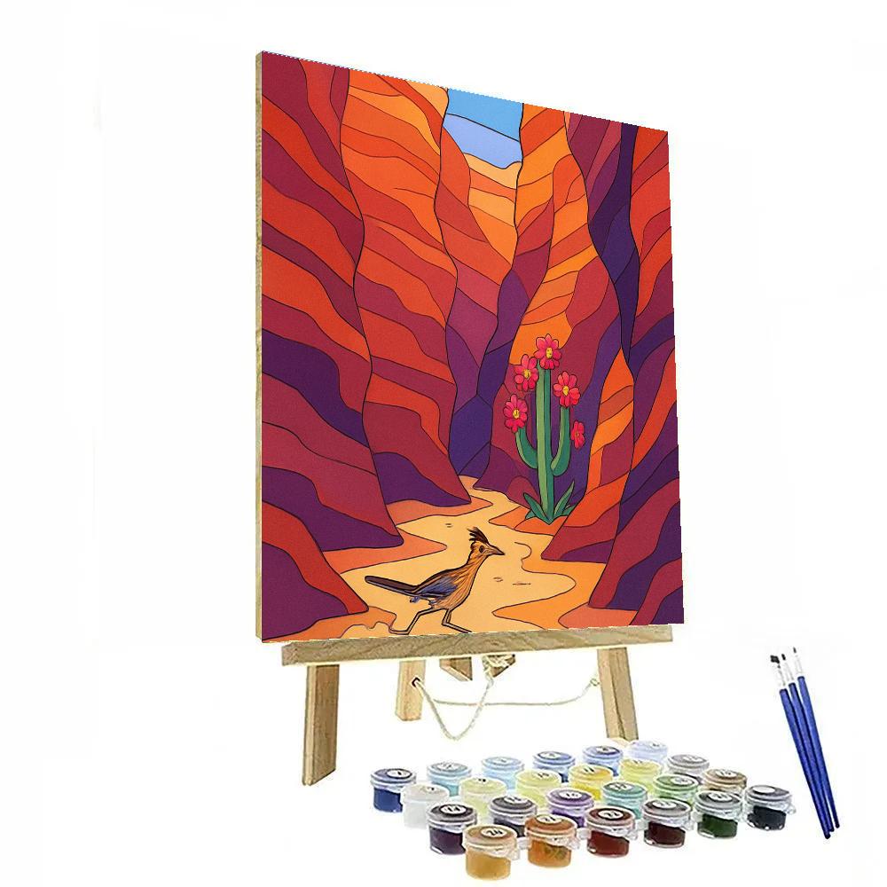 Sandstone Labyrinth With Desert Bloom DIY paint by numbers