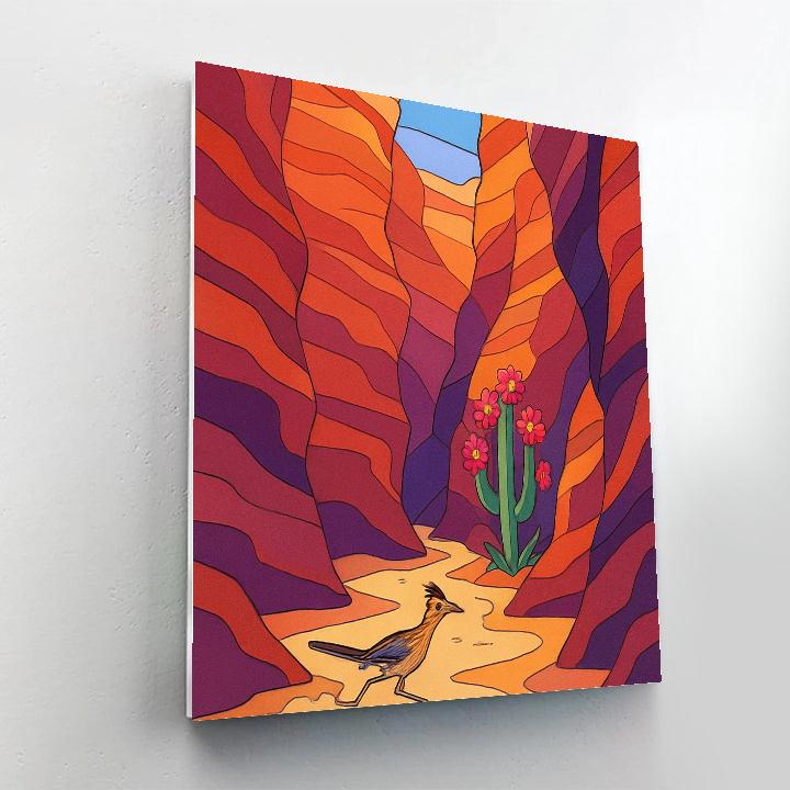 Sandstone Labyrinth With Desert Bloom DIY paint by numbers