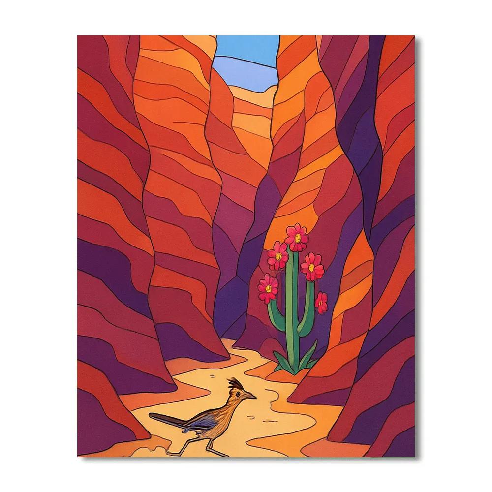 Sandstone Labyrinth With Desert Bloom DIY paint by numbers