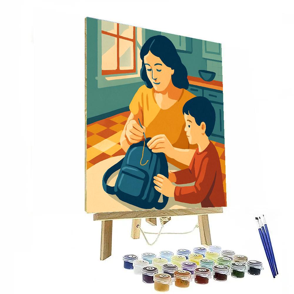Thread Of Daylight With Mother paint by number