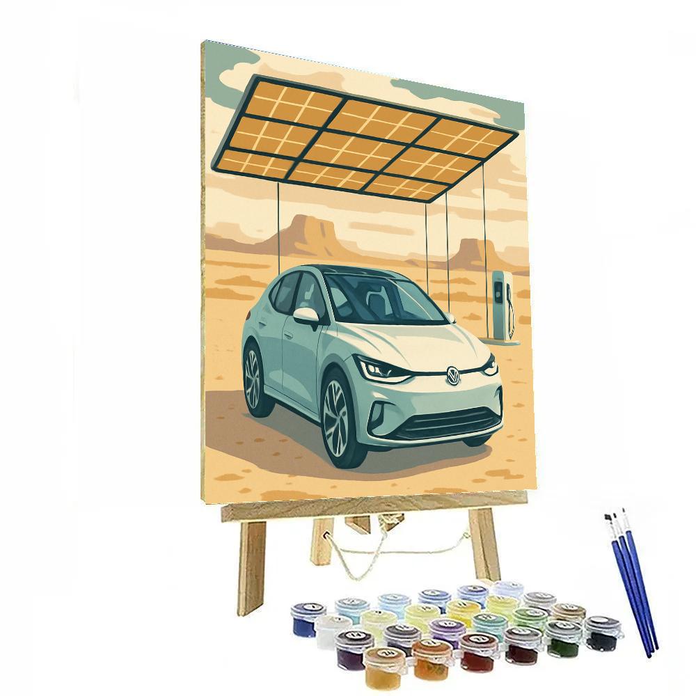 Concept Hatchback Cars With Floating Solar Canopy Paint by numbers kits