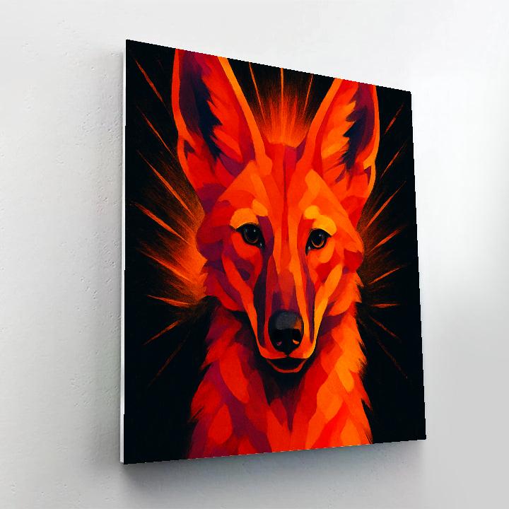 Solar Flare Maned Wolf paint by color