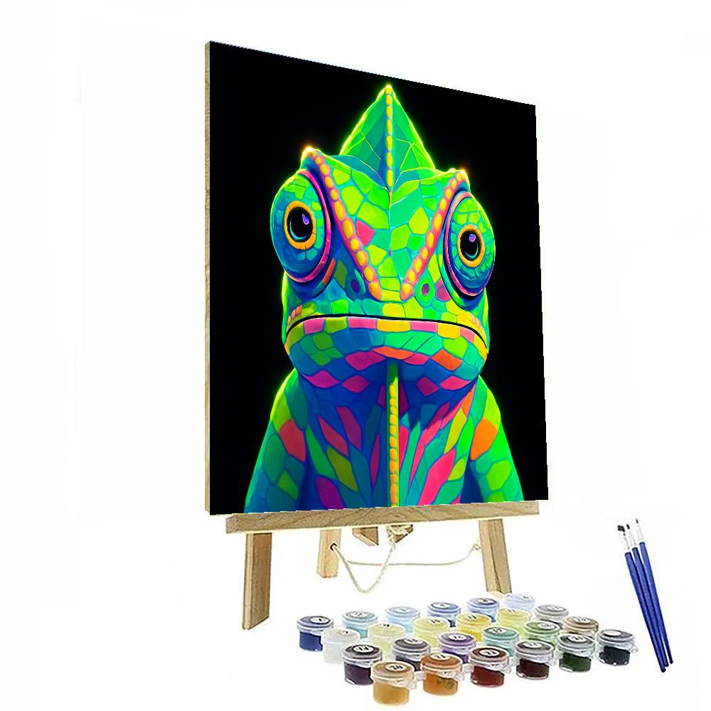 Electric Garden Chameleon Focus painting number kit