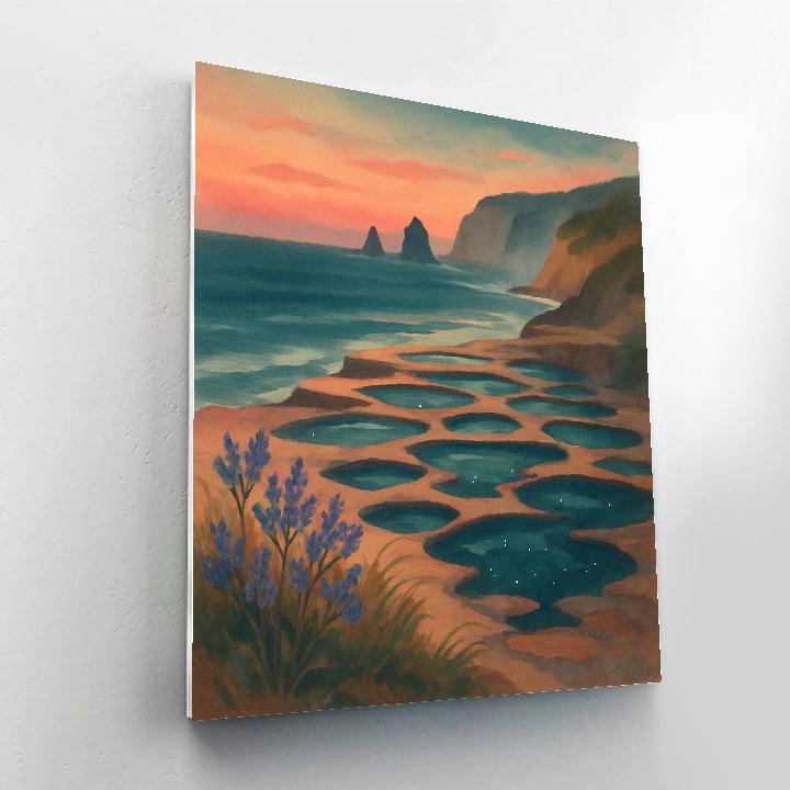 Lantern Dusk Over The Tidepool Terrace DIY paint by numbers