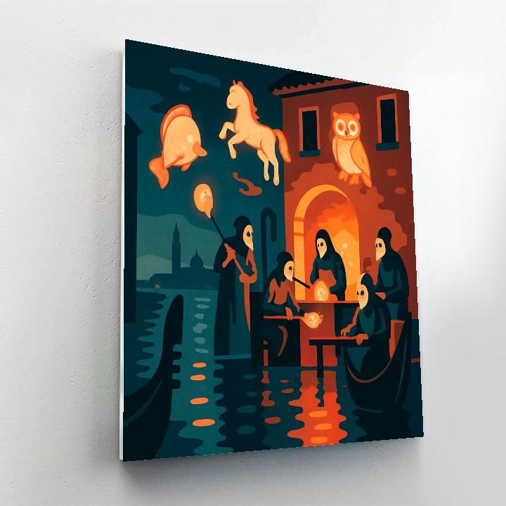 Italy Midnight Glassmakers Carnival DIY paint by numbers