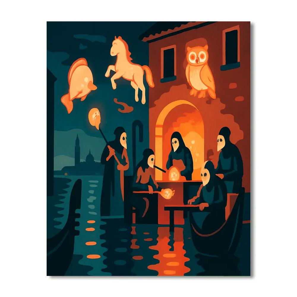 Italy Midnight Glassmakers Carnival DIY paint by numbers