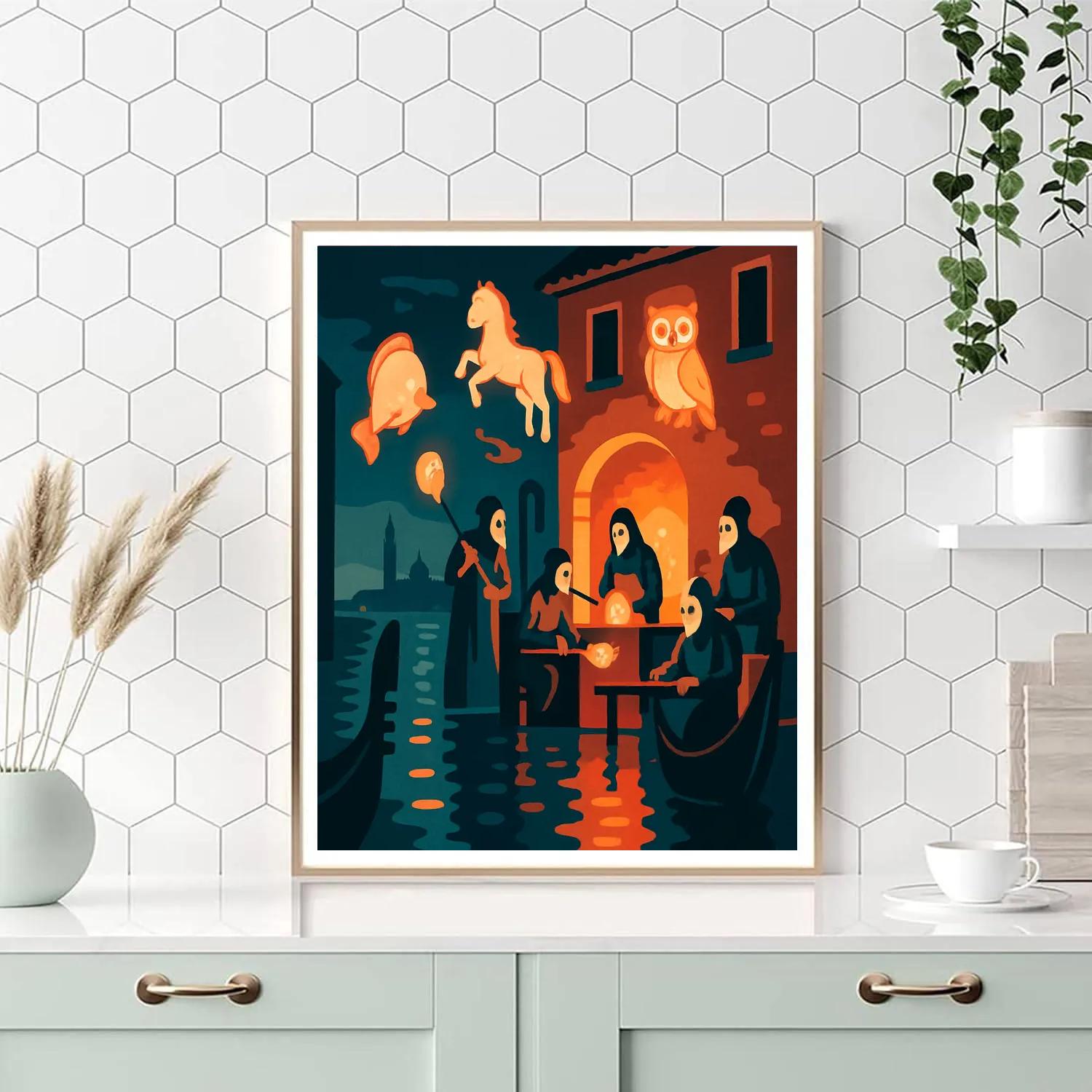 Italy Midnight Glassmakers Carnival DIY paint by numbers