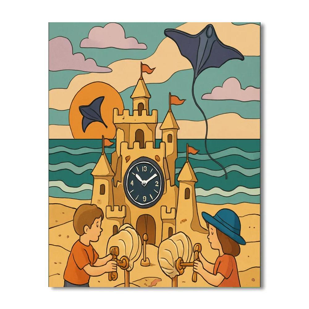 Clockwork Sandcastle Beach Parade paint by color