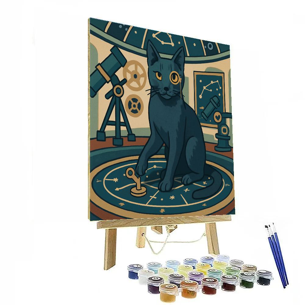 Clockwork Observatory Cat Expedition Numbered painting kits