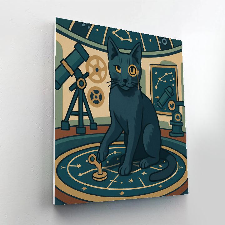 Clockwork Observatory Cat Expedition Numbered painting kits