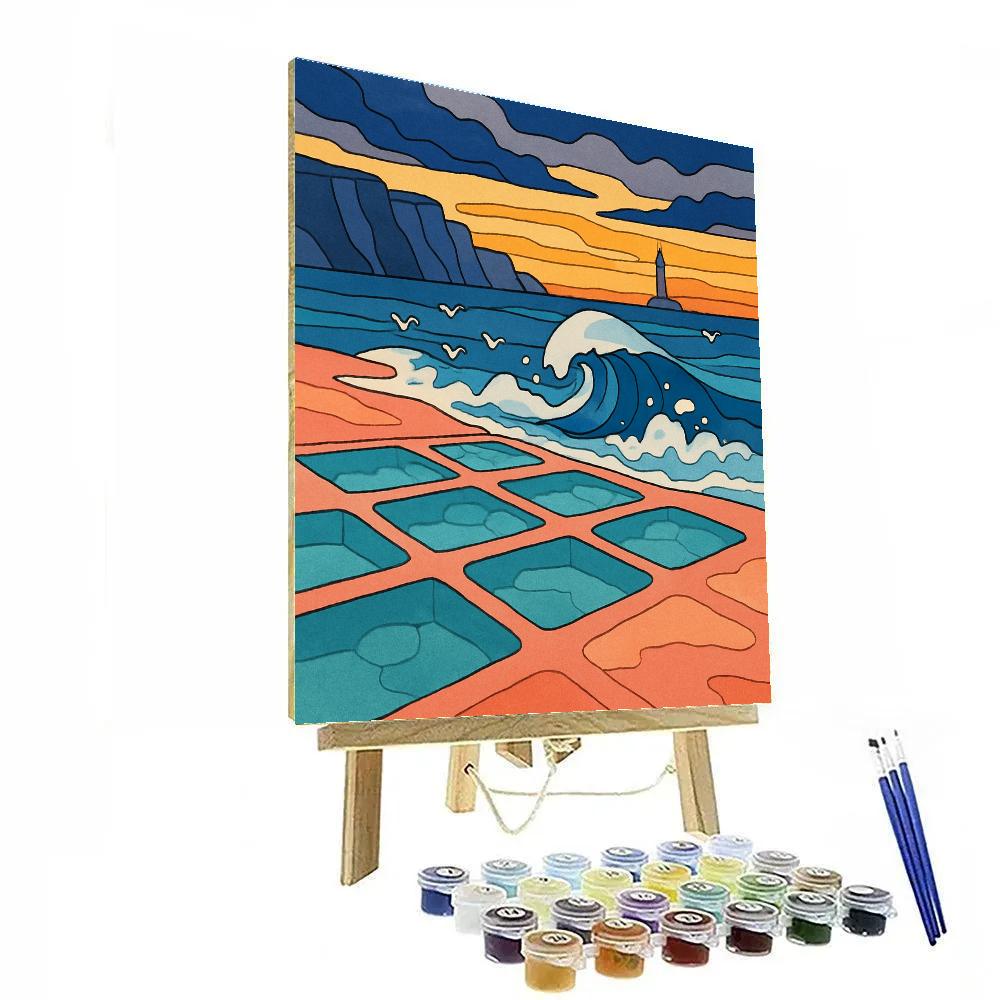 Tideglass Landscape Coastline DIY paint by numbers