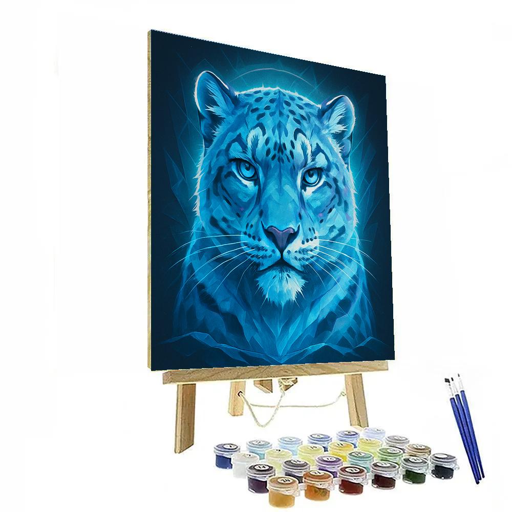 Prismatic Snow Leopard Sentinel Number painting