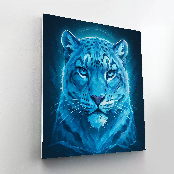 Prismatic Snow Leopard Sentinel Number painting