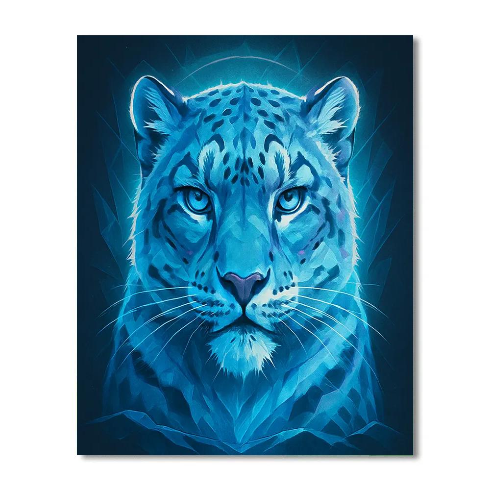 Prismatic Snow Leopard Sentinel Number painting