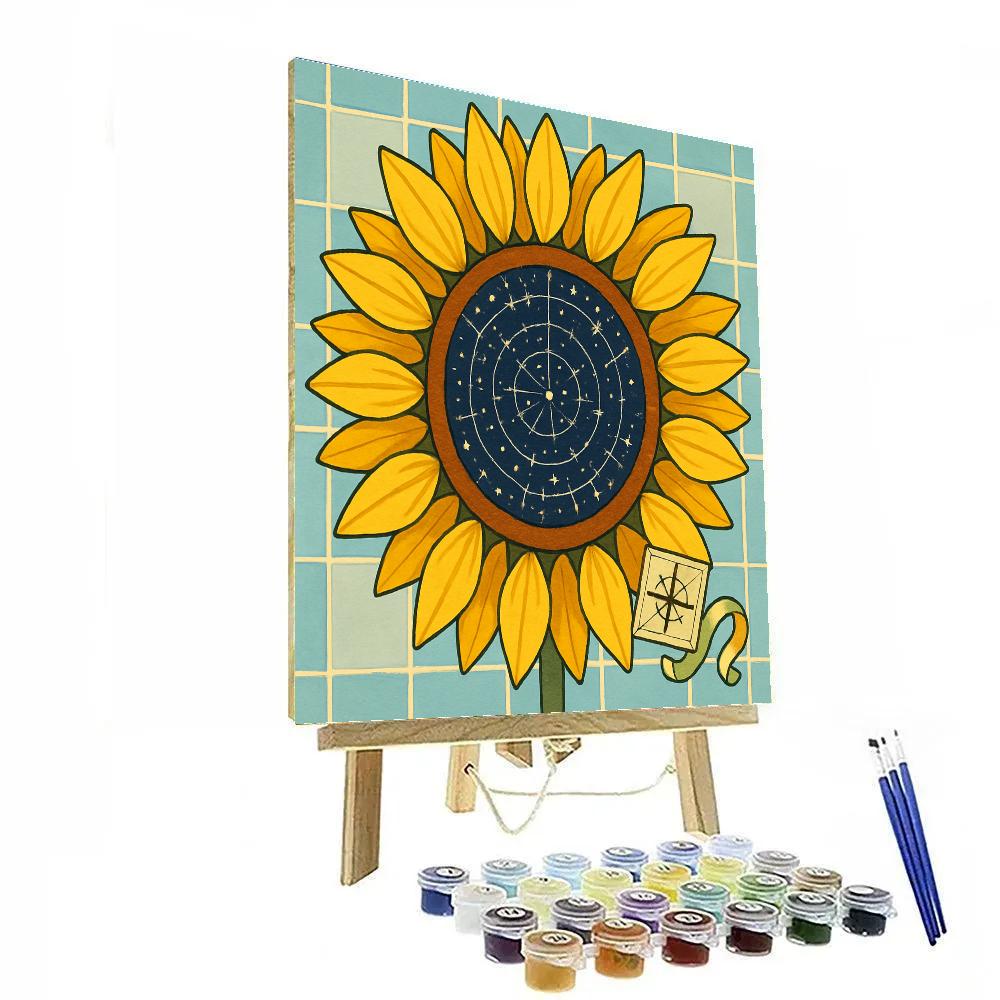 Orbiting Sunflower Seed Atlas Paint by numbers kits