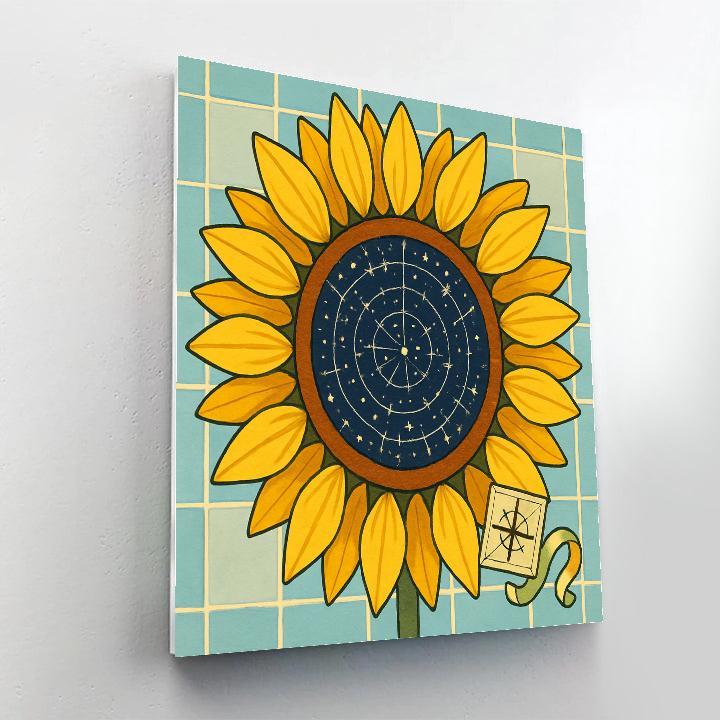 Orbiting Sunflower Seed Atlas Paint by numbers kits