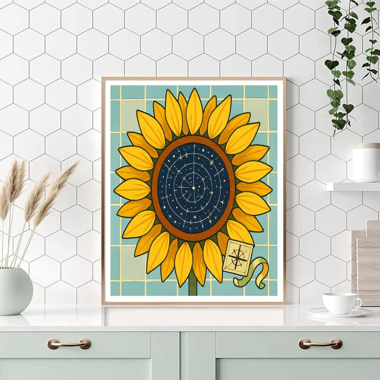 Orbiting Sunflower Seed Atlas Paint by numbers kits