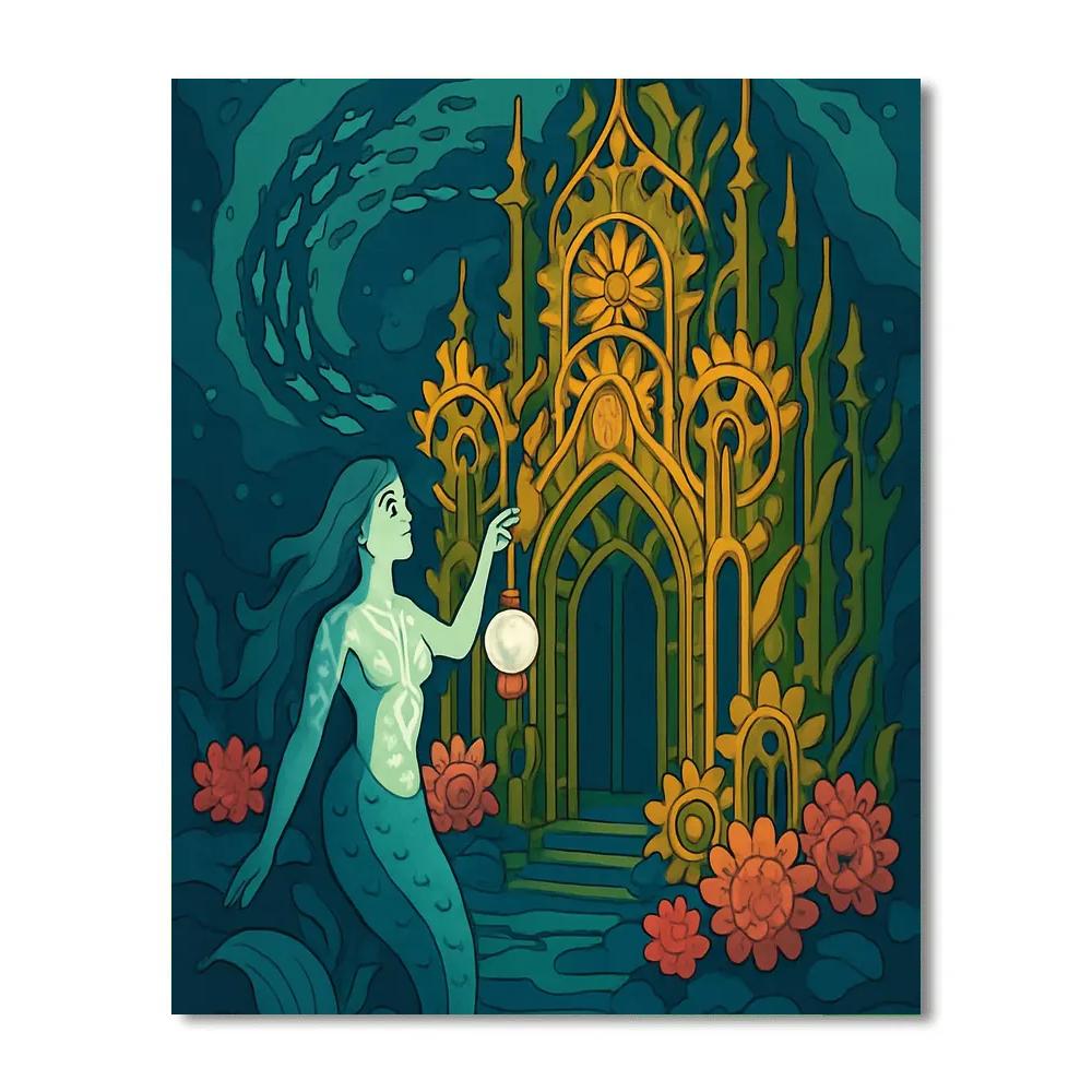 Clockwork Kelp Cathedral In Fantasy Tide Paint by numbers kits