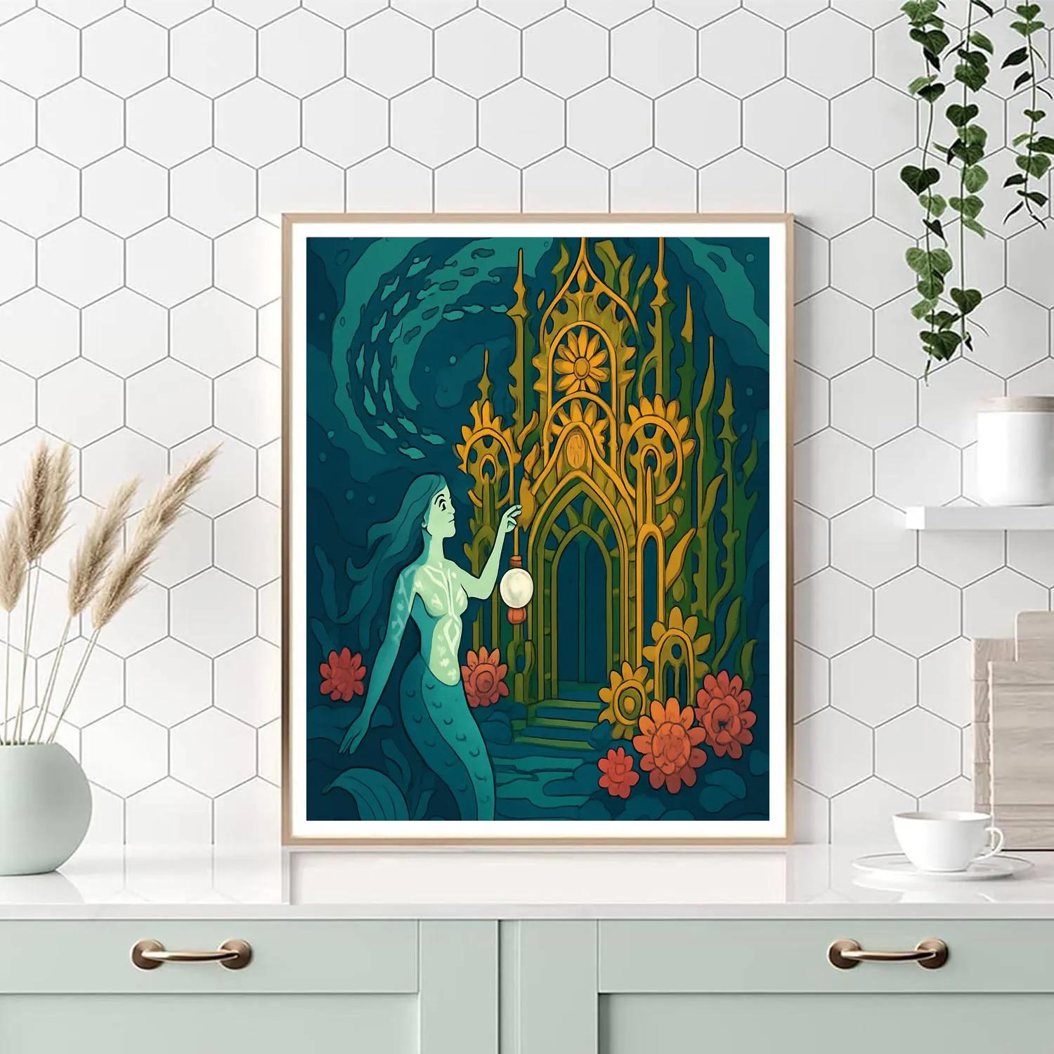 Clockwork Kelp Cathedral In Fantasy Tide Paint by numbers kits