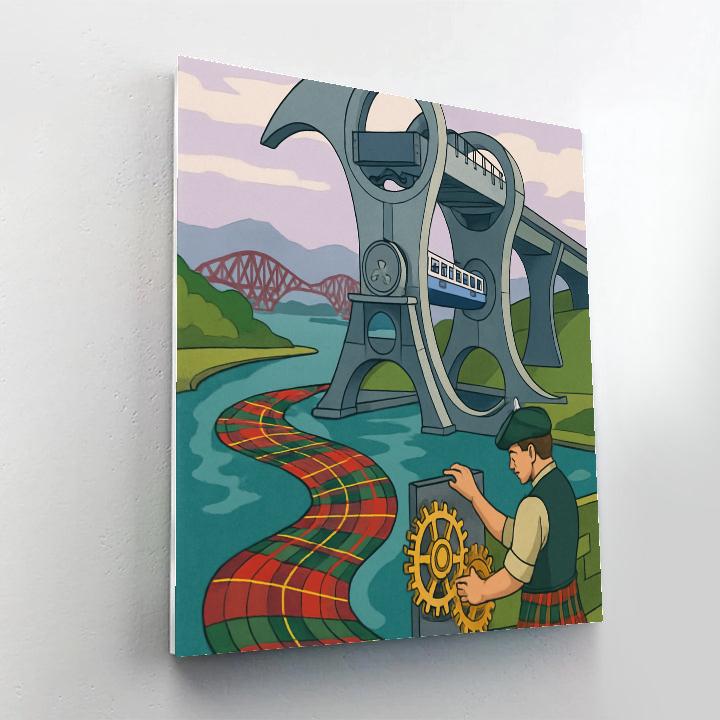 Clockwork Causeway Scotland Dreamscape painting number kit