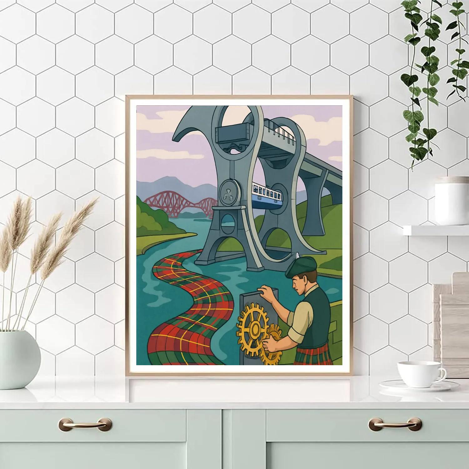 Clockwork Causeway Scotland Dreamscape painting number kit