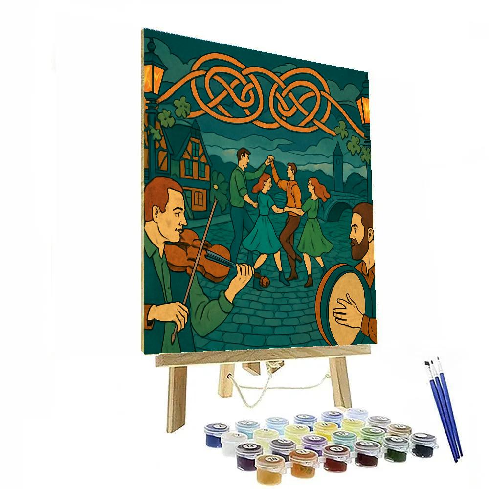 Lanternlit Market In Ireland Numbered painting kits