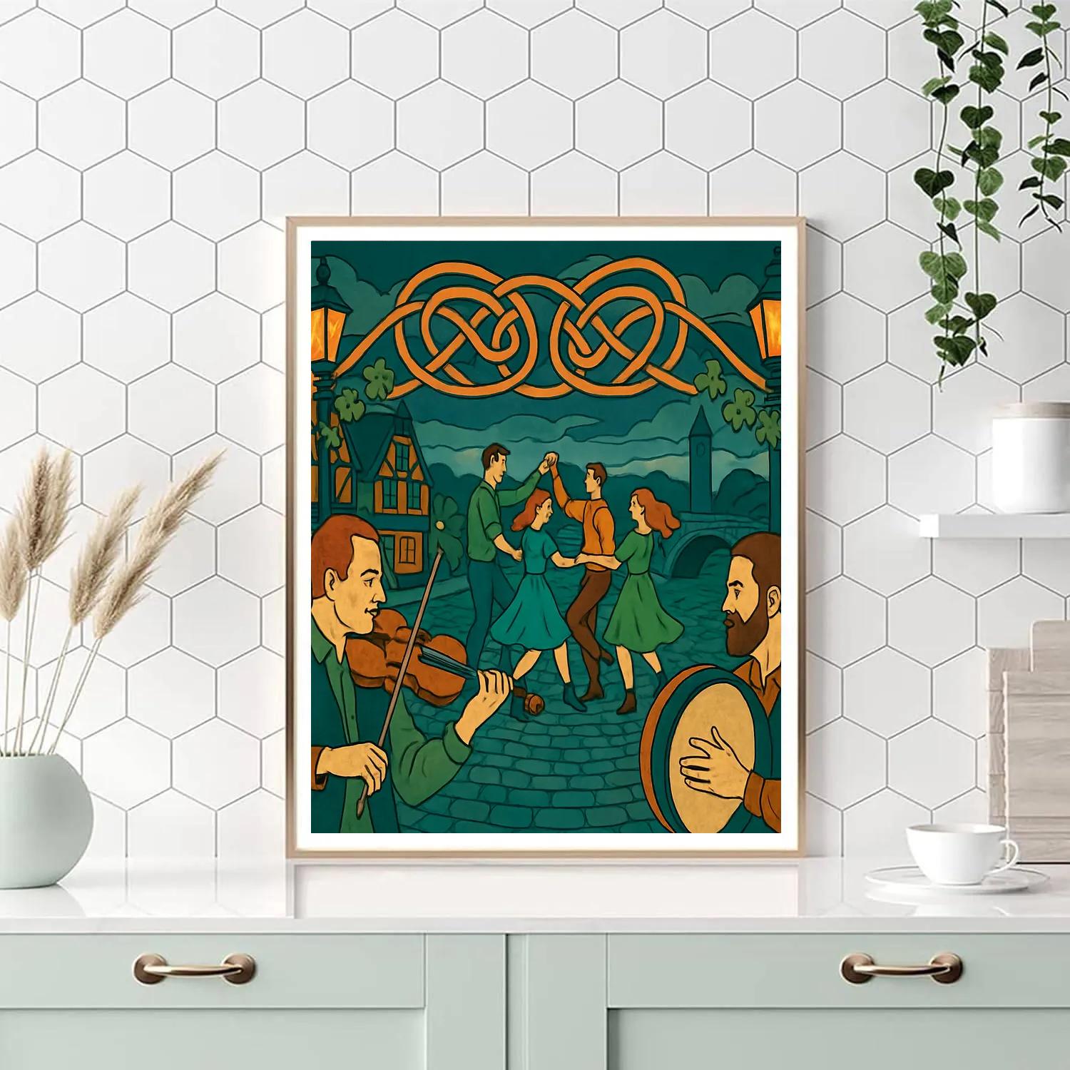 Lanternlit Market In Ireland Numbered painting kits