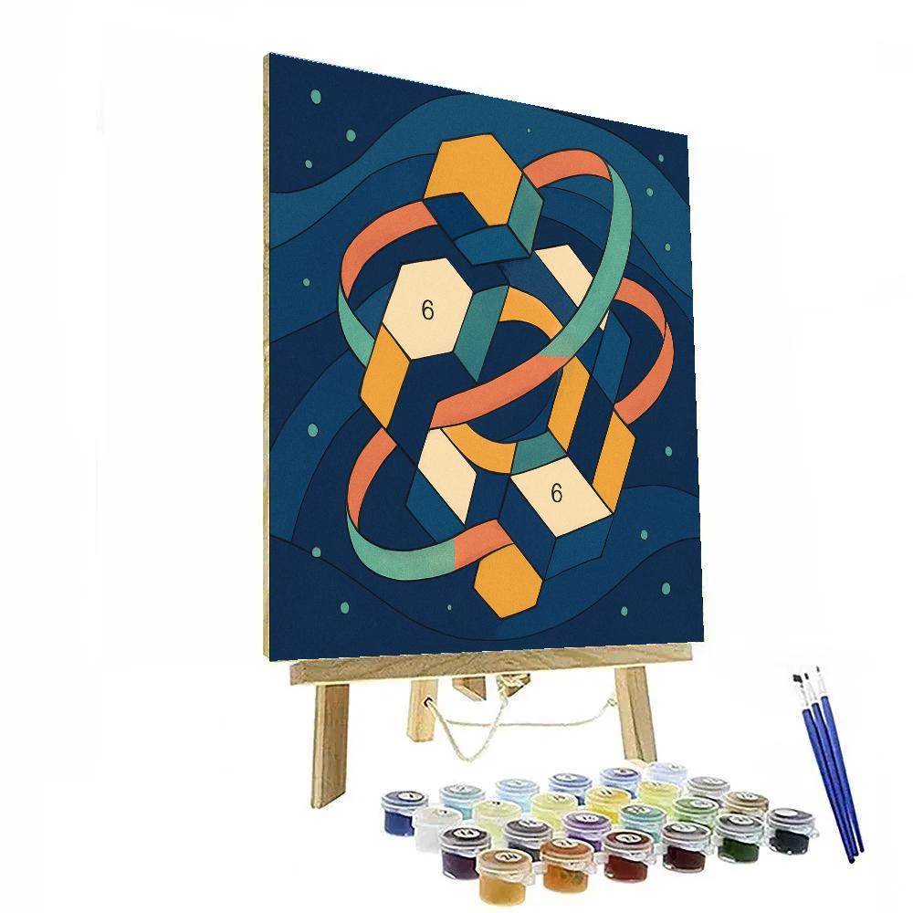 Tessellated Orbit Abstract paint by number