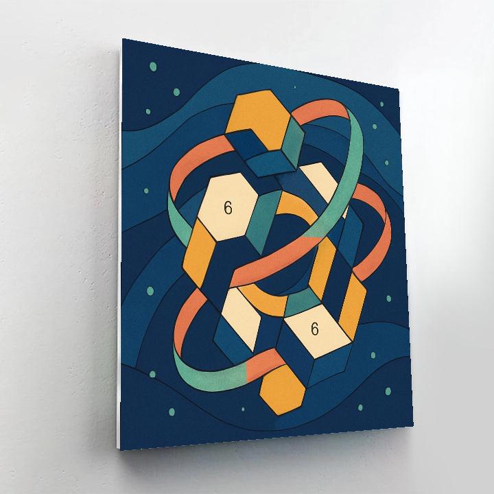 Tessellated Orbit Abstract paint by number