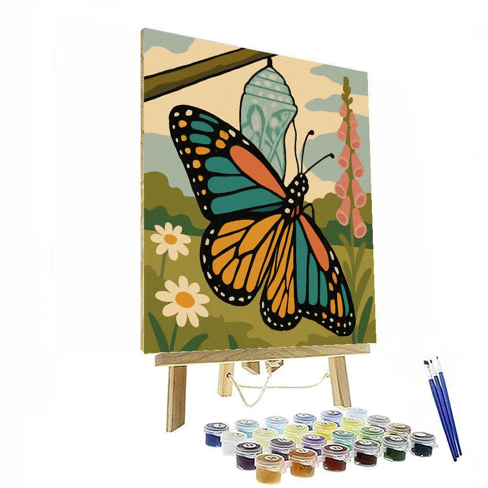Clockwork Chrysalis With Butterfly Emergence paint by numbers