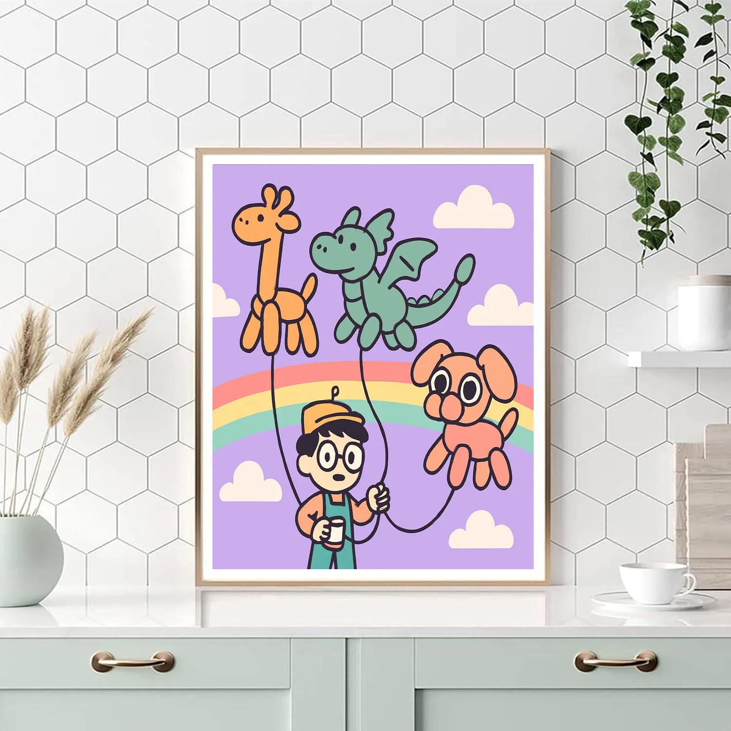 Sky Garden Parade Of The Balloon Beasts paint by color