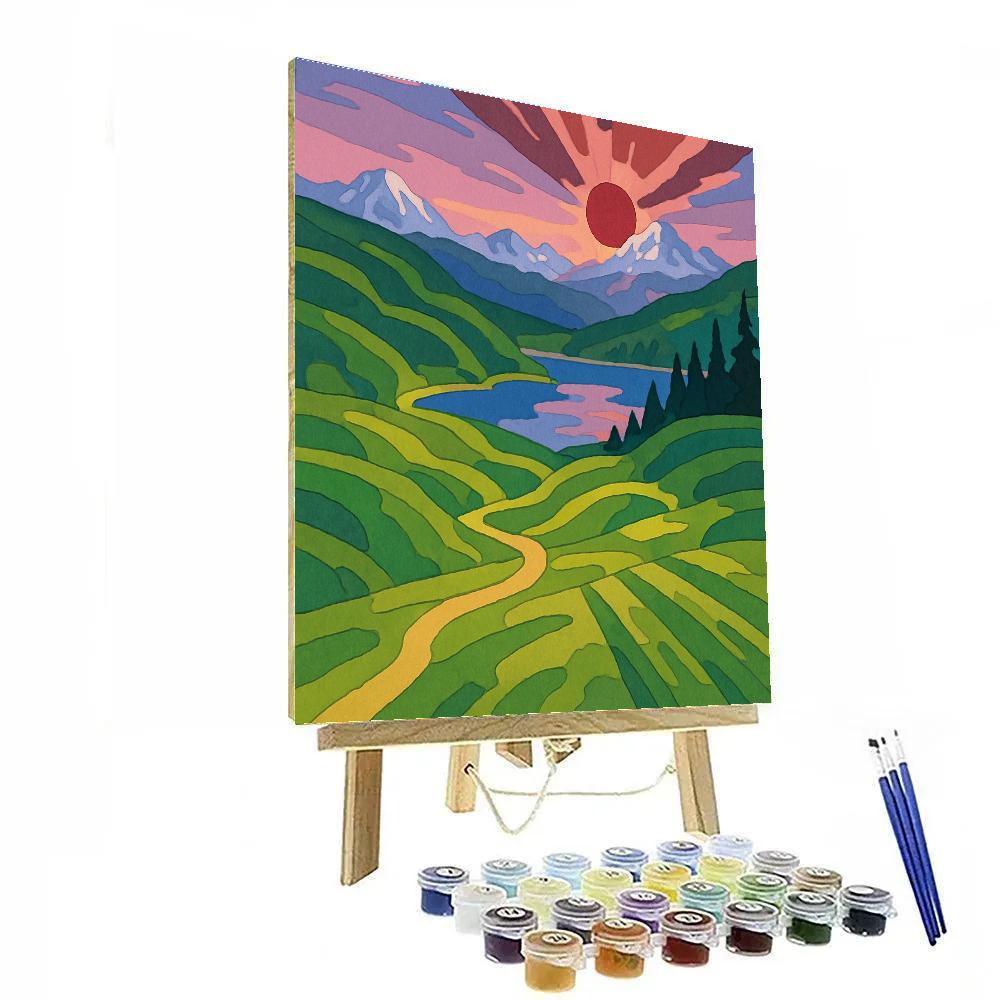 Meadow With Landscape Echo Ridges paint by number