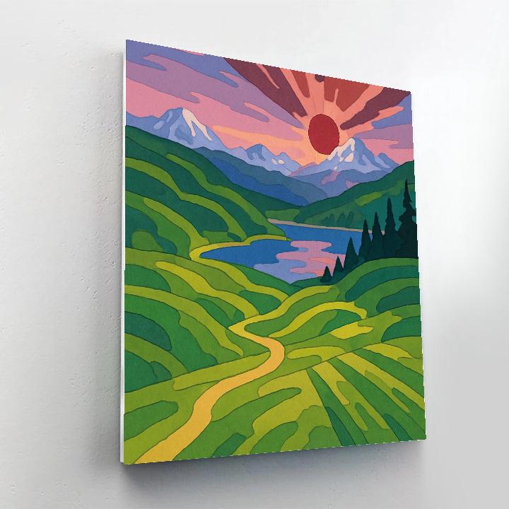Meadow With Landscape Echo Ridges paint by number