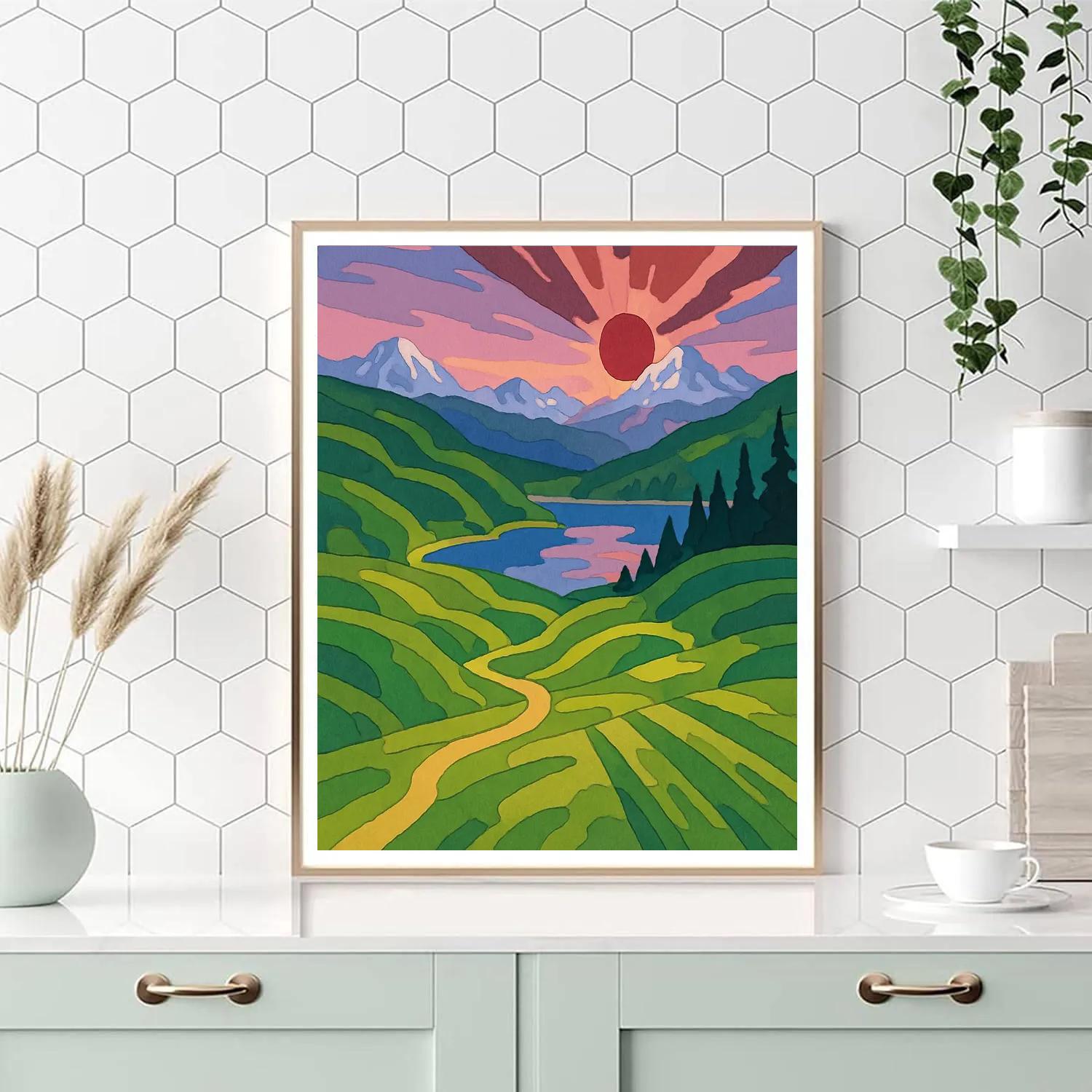 Meadow With Landscape Echo Ridges paint by number