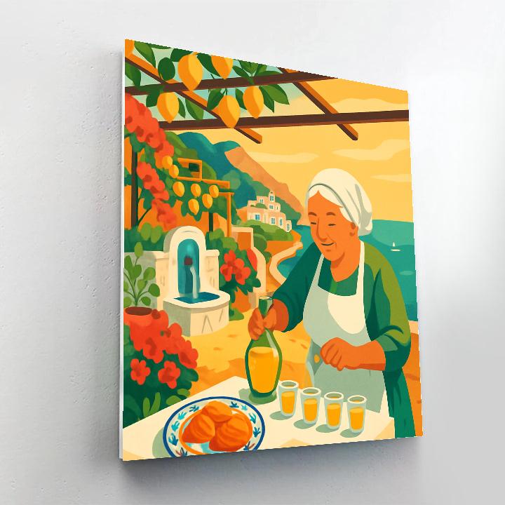Lemon Terrace In Italy Spring paint by numbers