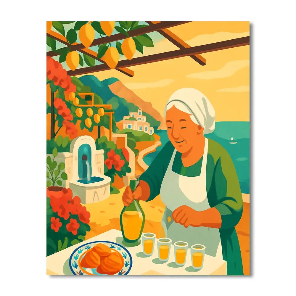 Lemon Terrace In Italy Spring paint by numbers