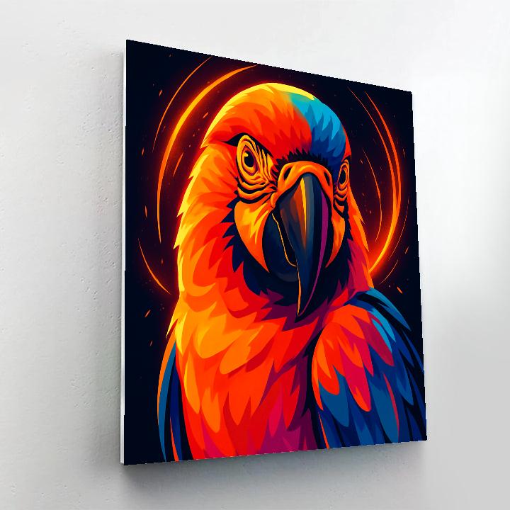 Solar Flare Macaw Crown Paint by numbers art