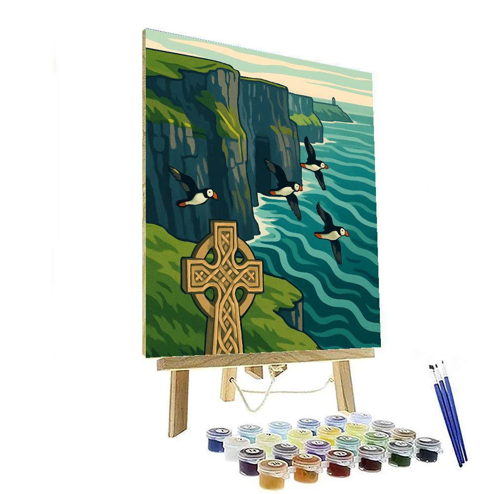 Atlantic Cliffs, Ireland Crafted Horizon DIY paint by numbers