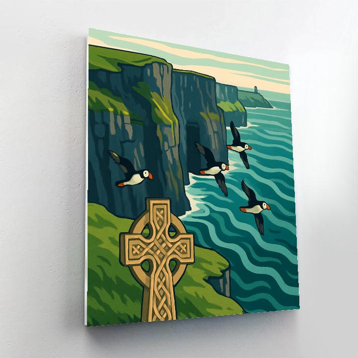 Atlantic Cliffs, Ireland Crafted Horizon DIY paint by numbers