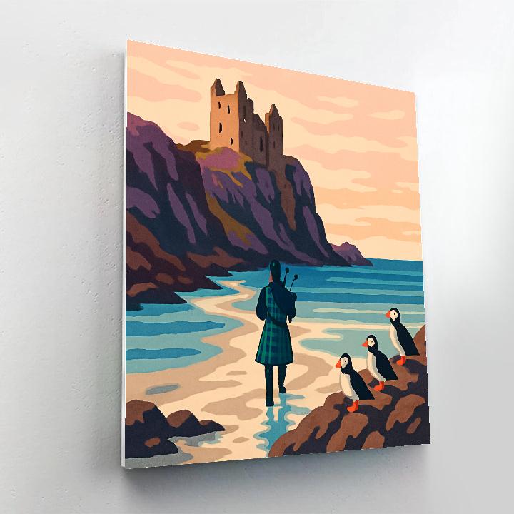 Dunluce Like Scotland At Low Tide painting number kit