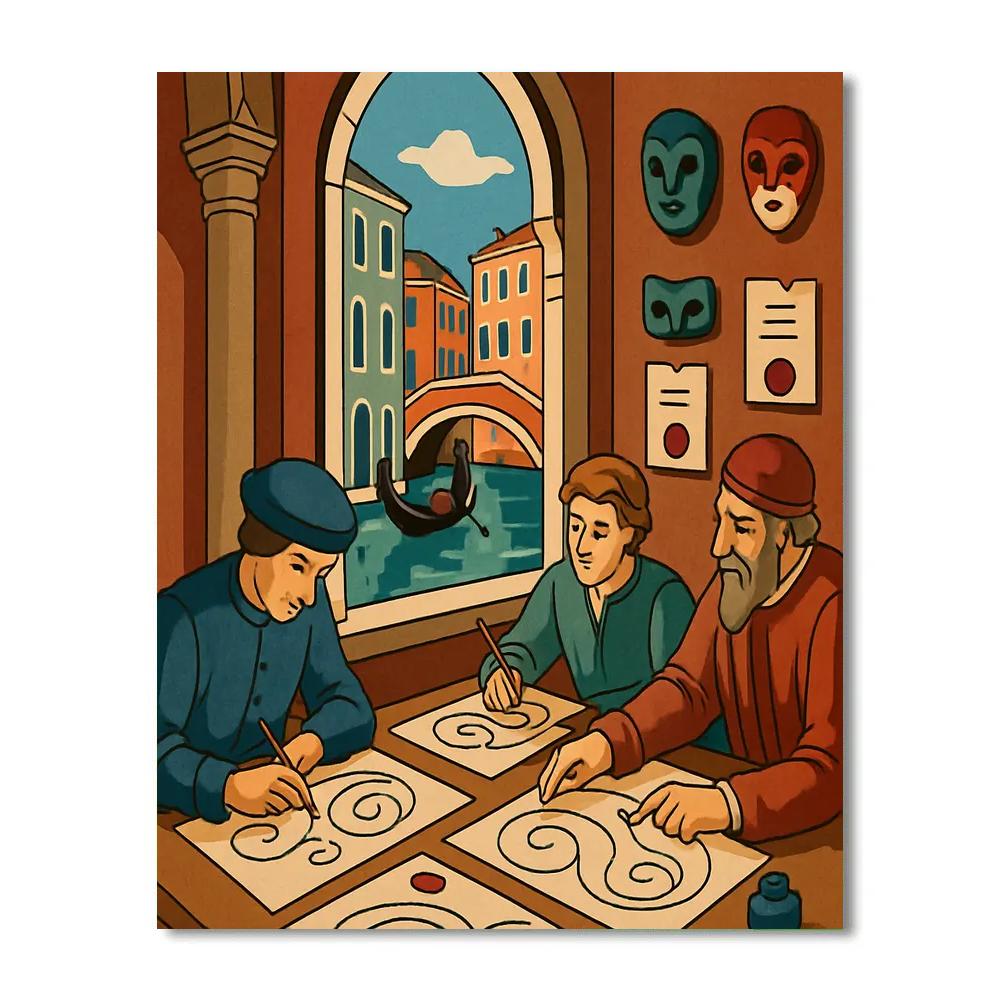 Tidal Mapmakers Workshop In Venice Paint by numbers art