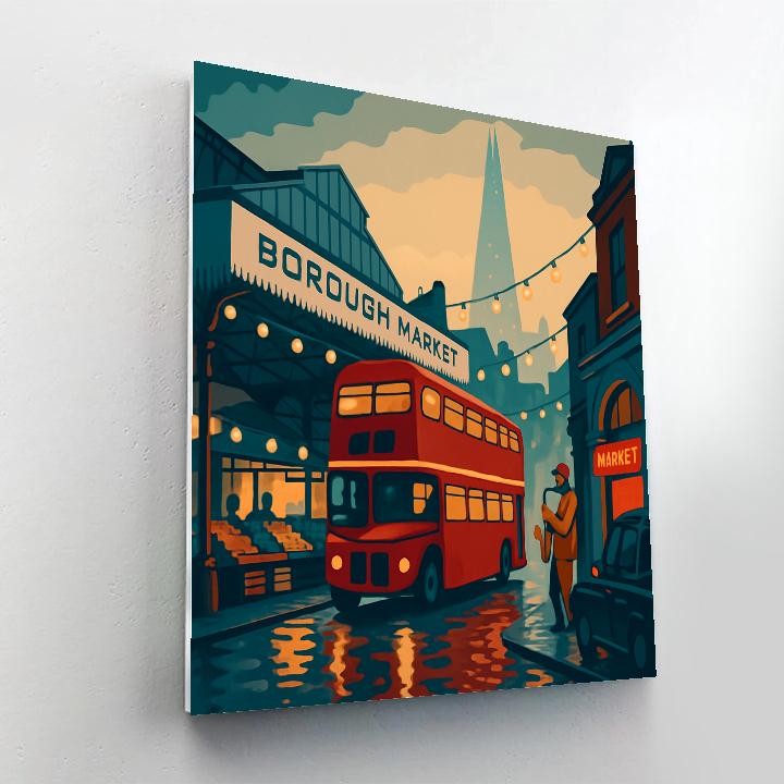 Foglit London Market Kaleidoscope paint by numbers