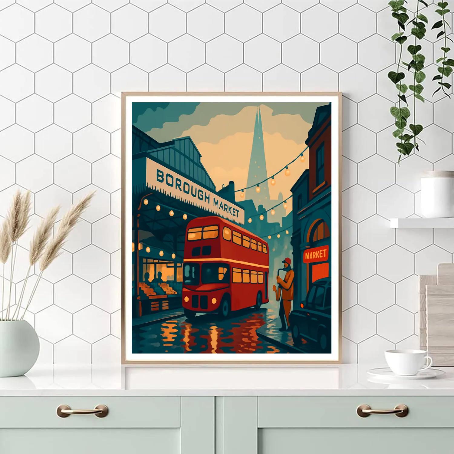 Foglit London Market Kaleidoscope paint by numbers