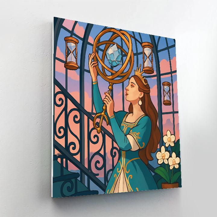 Princess Of The Aurora Clocktower Conservatory paint by numbers