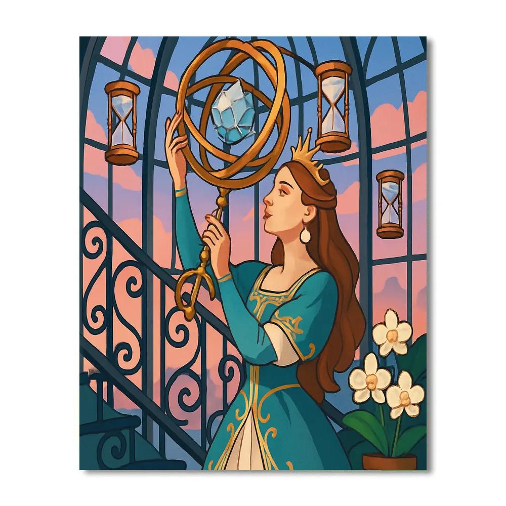 Princess Of The Aurora Clocktower Conservatory paint by numbers