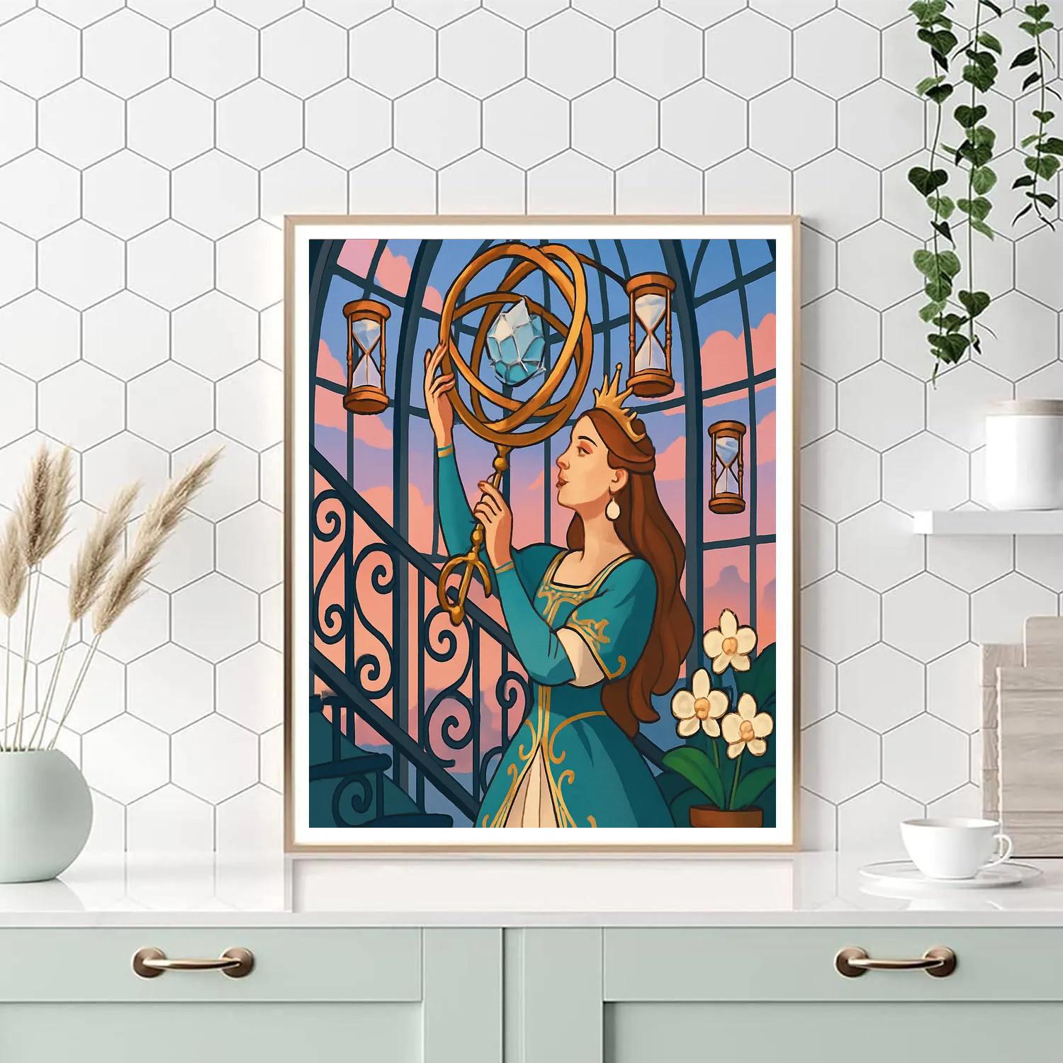 Princess Of The Aurora Clocktower Conservatory paint by numbers